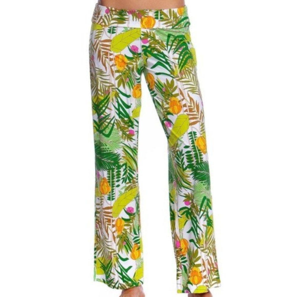🍌Trina Turk Its Bananas Roll Top Pant S-M NEW 🍌